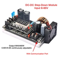 dkp6008 cnc adjustable dc step down regulated power supply moduleconstant voltage and constant current voltmeter with fan