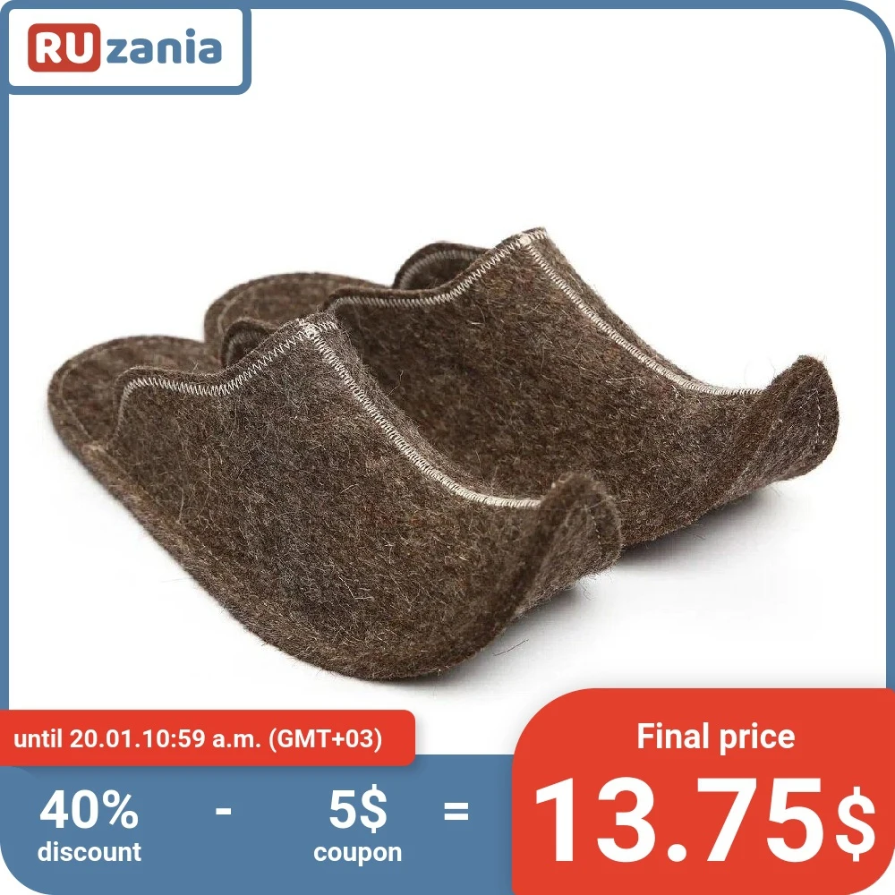 

Natural wool house shoes for women warm slippers for home