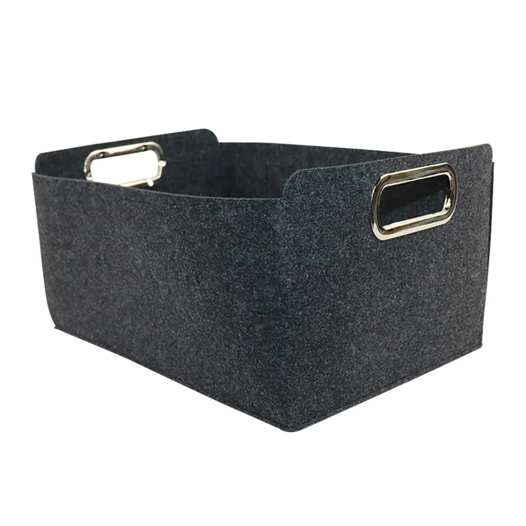 

Desktop Sundries Container Foldable Felt Fabric Storage Basket Clothes Organizer Foldable Box Felt Storage Bin A