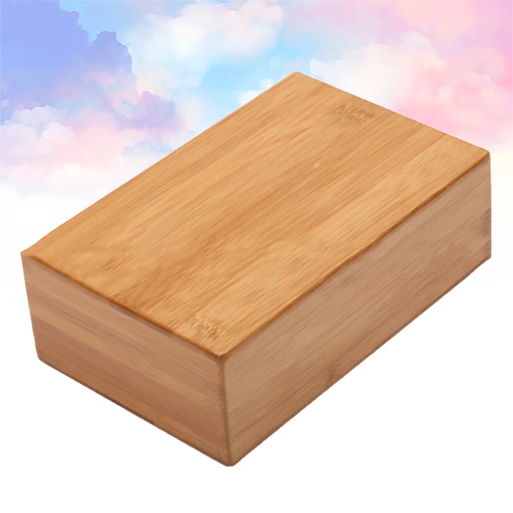 

1PC Natural Bamboo Yoga Brick Yoga Dance Training Practice Auxiliary Tool Wooden Brick for Home Fitness