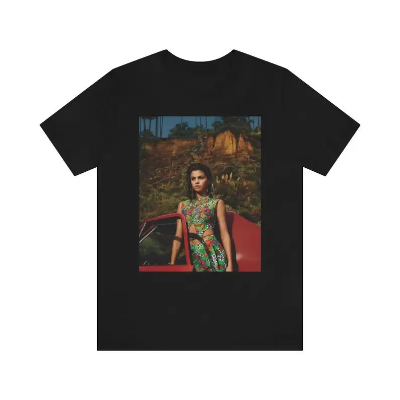 

Selena Gomez Aesthetic Clothing Premium men Crew Neck T-Shirt Music Gift Birthday Gift Music Shirt Minimalist Streetwear