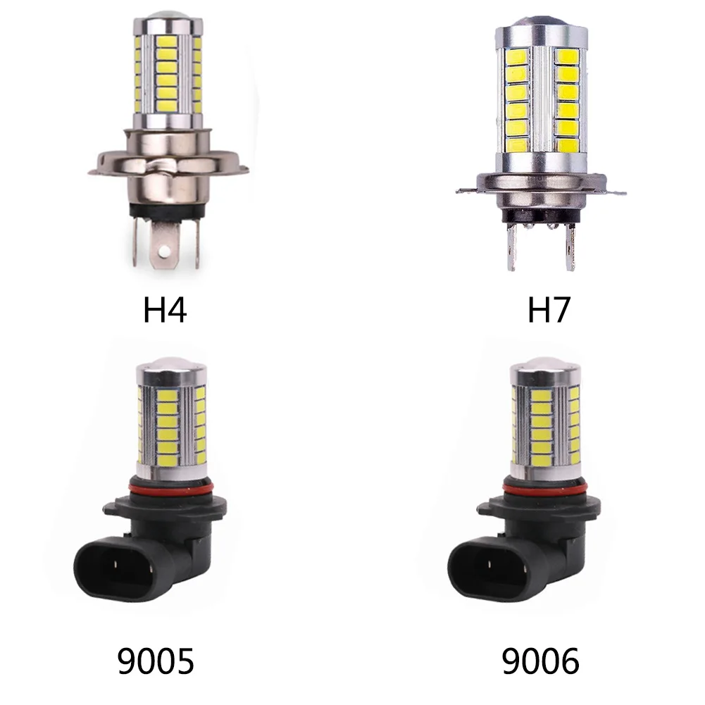 1 шт. автомобильная светодиодная лампа H4 холодный белый свет 33 SMD 5630 светильник