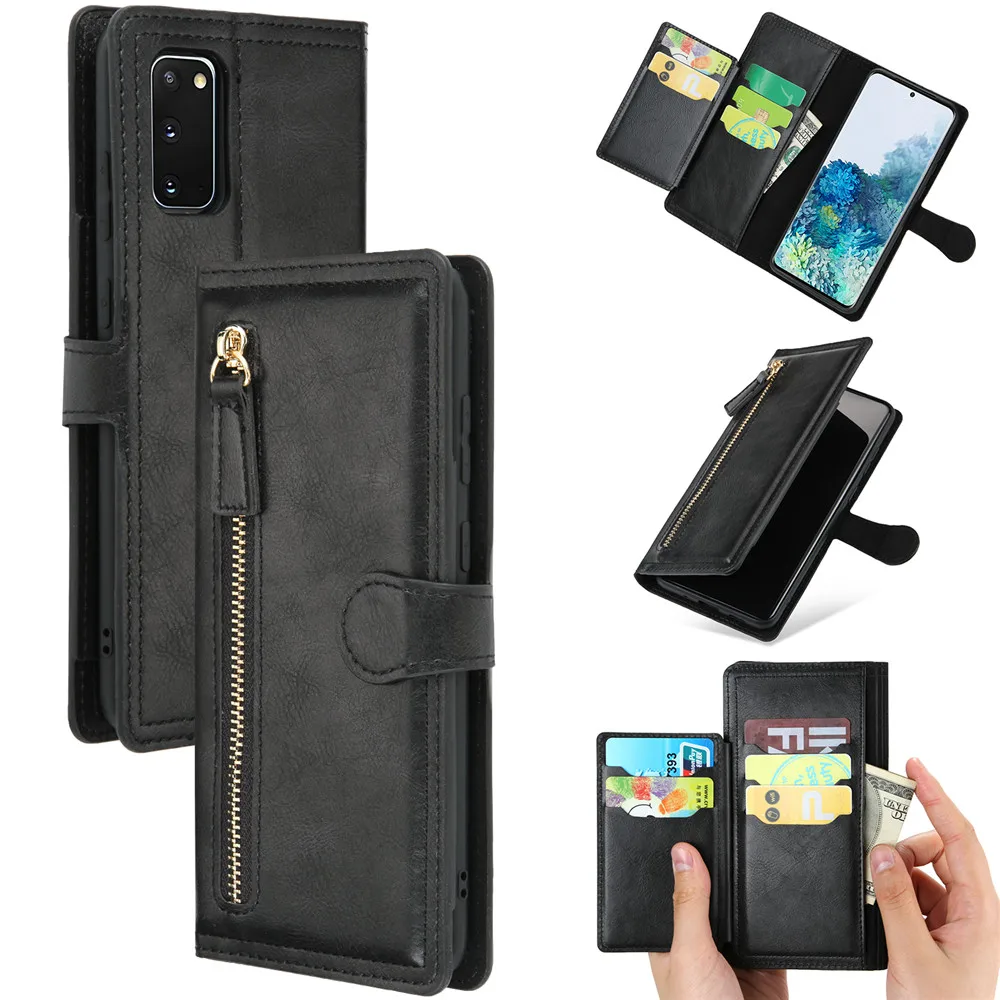 

Funda Samsung S20 Leather Zipper Flip Wallet Case For Samsung Galaxy S20 S20Plus S21 S22 Ultra Cover For S23 S21 FE 5G Coque