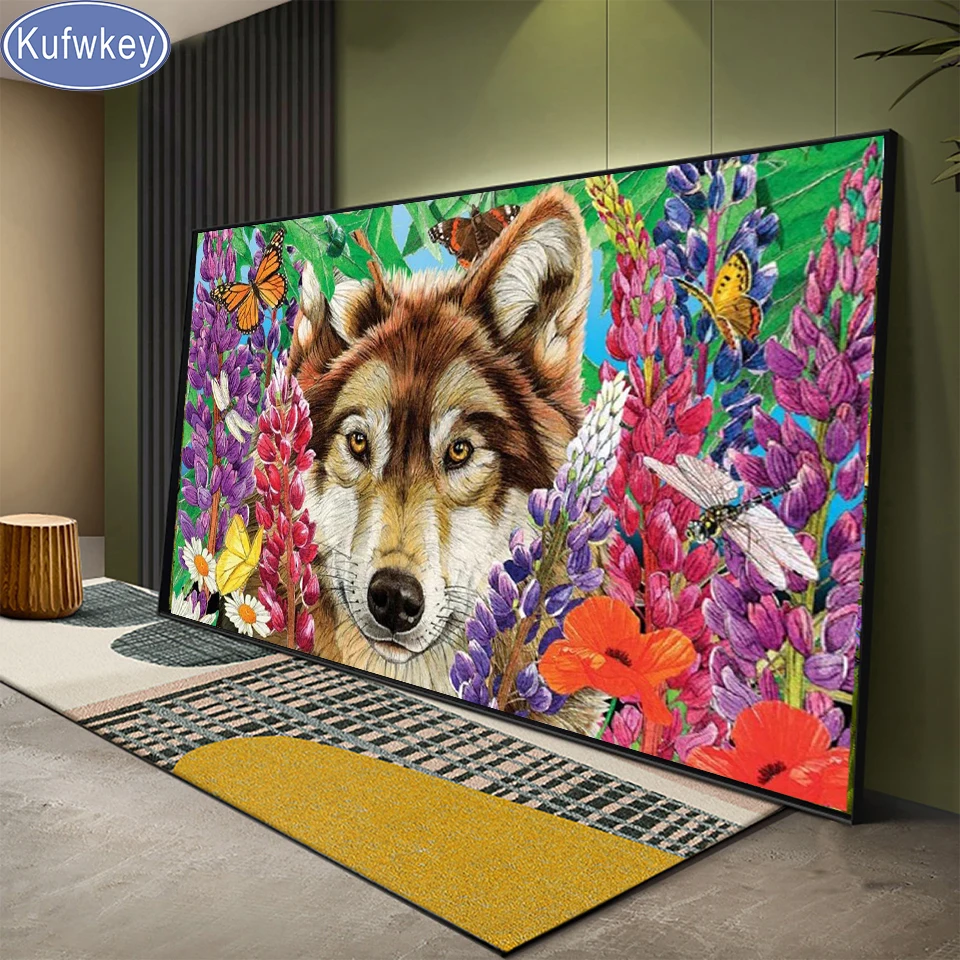 

Картина для вышивки крестиком 5D с изображением большого искусственного лица