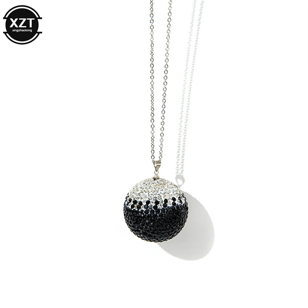 

Новое Автомобильное зеркало заднего вида с подвеской в виде хрустального шара, украшенное кристаллами, украшенное стразами