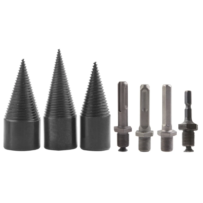 

Home Outdoor Wood Chopping Drill Bit Firewood Machine Drill Parts Wood Cone