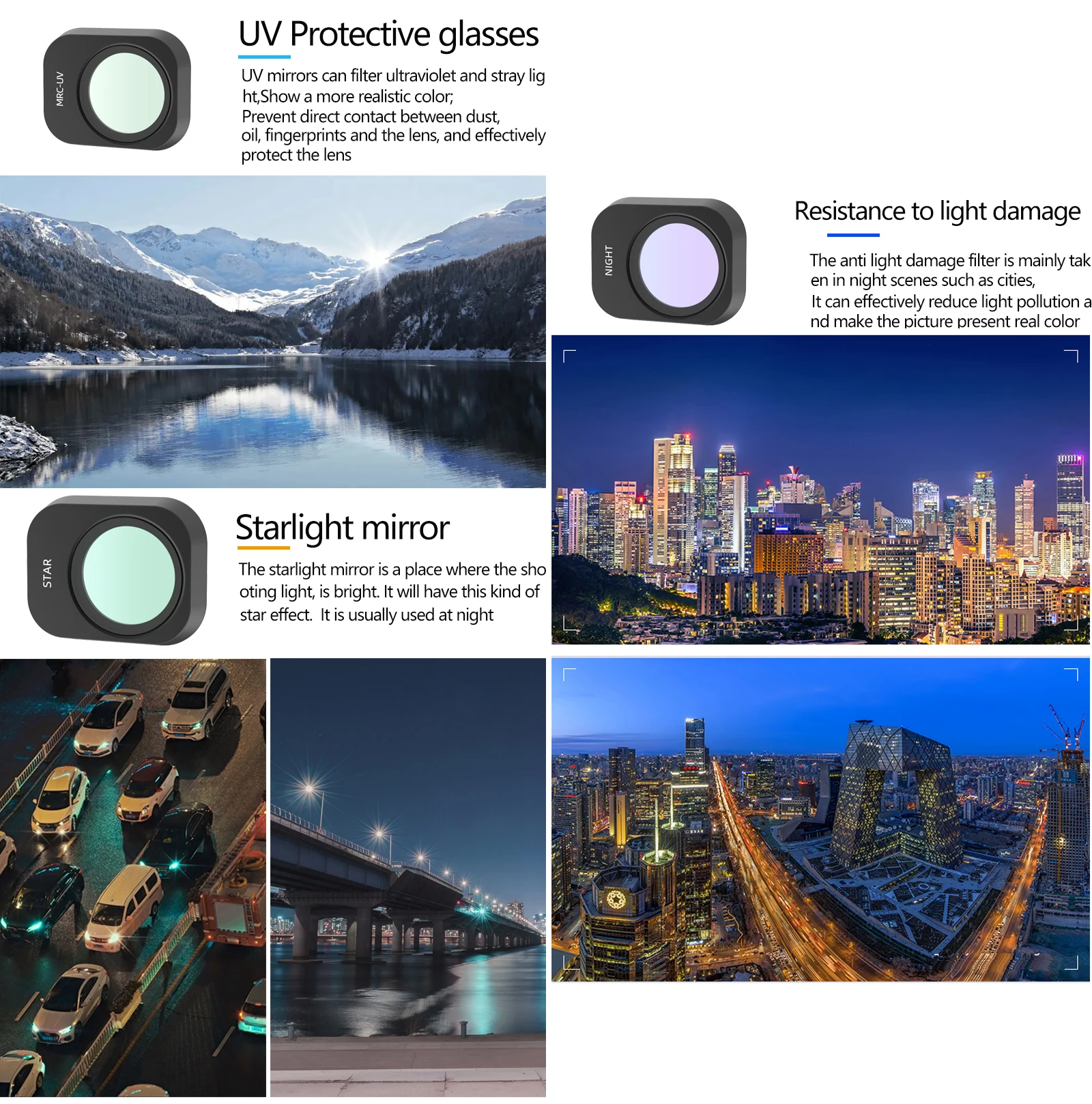 Фильтр объектива камеры для DJI Mini 3 Pro MCUV CPL ND8 ND16 ND32 ND64 ND256 ND/PL набор фильтров Mavic