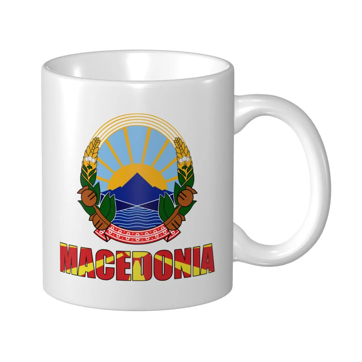 

Mark Cup Mug Macedonia Letter Flag Coffee Mugs Tea Milk Water Cup Travel Mugs For Office Home