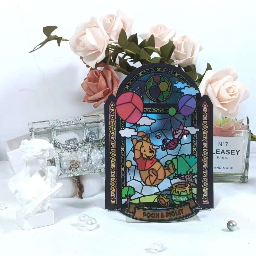 

Стоячий знак из мультфильма «Пух», японская версия, стереоскопическое украшение «сделай сам», Алиса, Минни, Микки, аниме, декор для рабочего стола, подарок