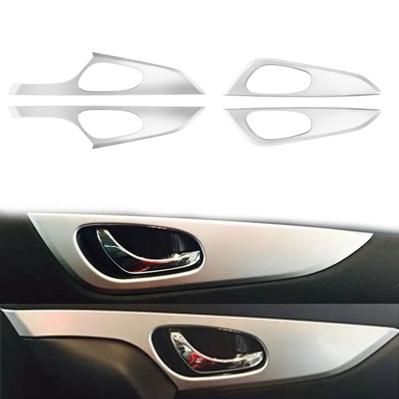 

ABS Chrome Sticker Door Bowl Sticker Interior Stickers Trim For Nissan Qashqai Rogue Sport 2015-2019 Car Accessories
