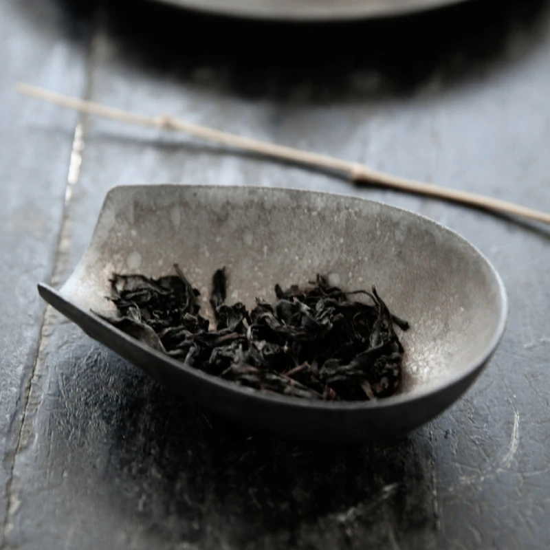 

Винтажная чайная кружка и ложка в японском стиле, керамическая чайная лопата, набор чайных чашек Cha Ze, аксессуары для чайной церемонии, чайные ложки
