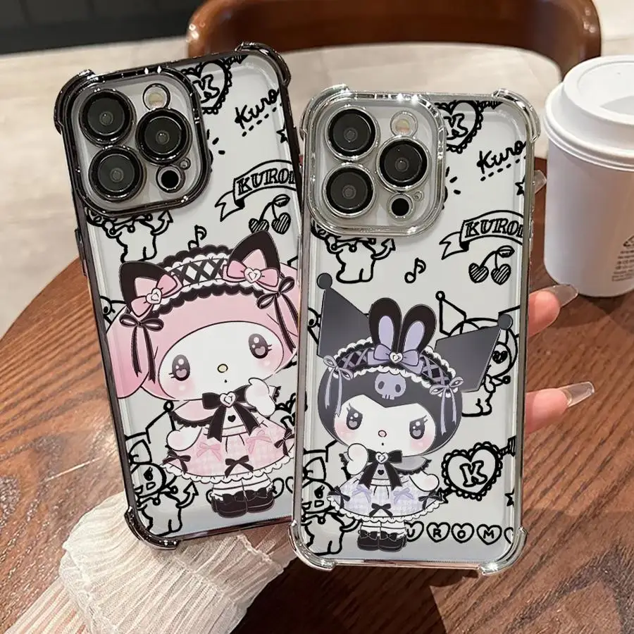 Фото Милый мультяшный чехол для телефона с покрытием KuromiS для Samsung A37 A57 A07 A36 A16 A06 A35 A55 A25 A26 A05s A15 A54 A34 A24 A14 A05 4G 5G №1