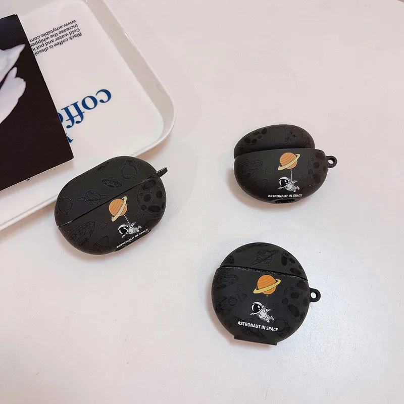 

Защитный чехол для Huawei FreeBuds 4i 4 Pro pro2 с мультяшным космическим человеком и кристаллами, чехол для беспроводных Bluetooth наушников с астронавтом