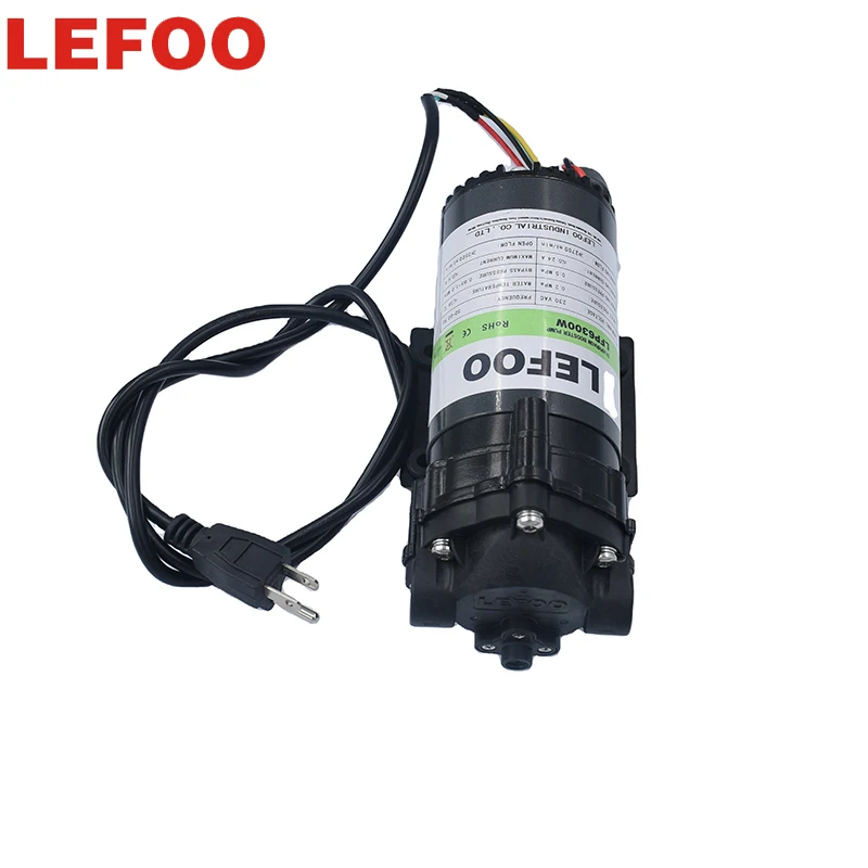 

LEFOO 300GPD RO Booster Pump 230VAC 0.5Mpa Pressure Output RO Diaphragm Pump for Water Purification System
