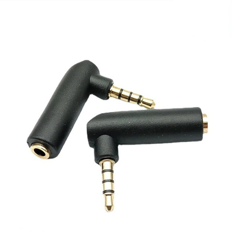 

3.5mm Male To Female Elbow Adapter 3.5mm Male To Female 90 Degree Mobile Phone Headset Audio Adapter
