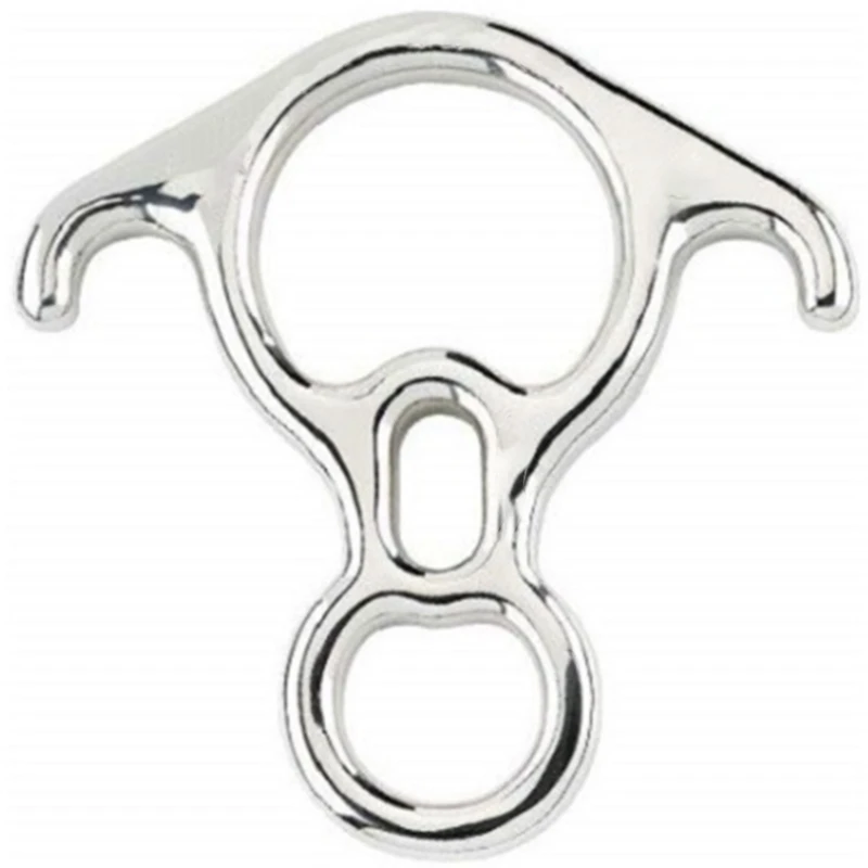 

8-Ring Descender Stainless Steel Life-Saving Hook Buckle Pad Eye Carabiner Rescue Sliding Equipment