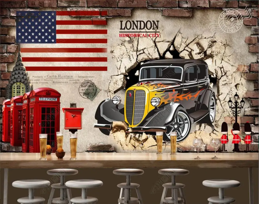 

Настенные 3D-обои на заказ, мотоциклетный постер в ковбойском стиле, домашний декор, настенные 3d обои для гостиной