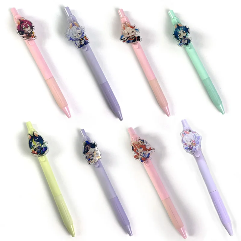 

Game Genshin шариковая ручка с чернилами, Venti Kamisato Ayaka нахида теснари, школьный офис, реальный подарок