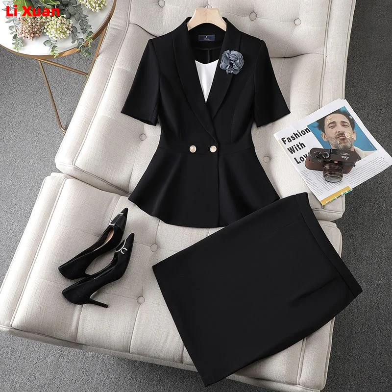 New Elegant Women Formal Suits For 2023 Summer High Quality Fashion Slim Casual Blazer And Pants Office Ladies Work Wear