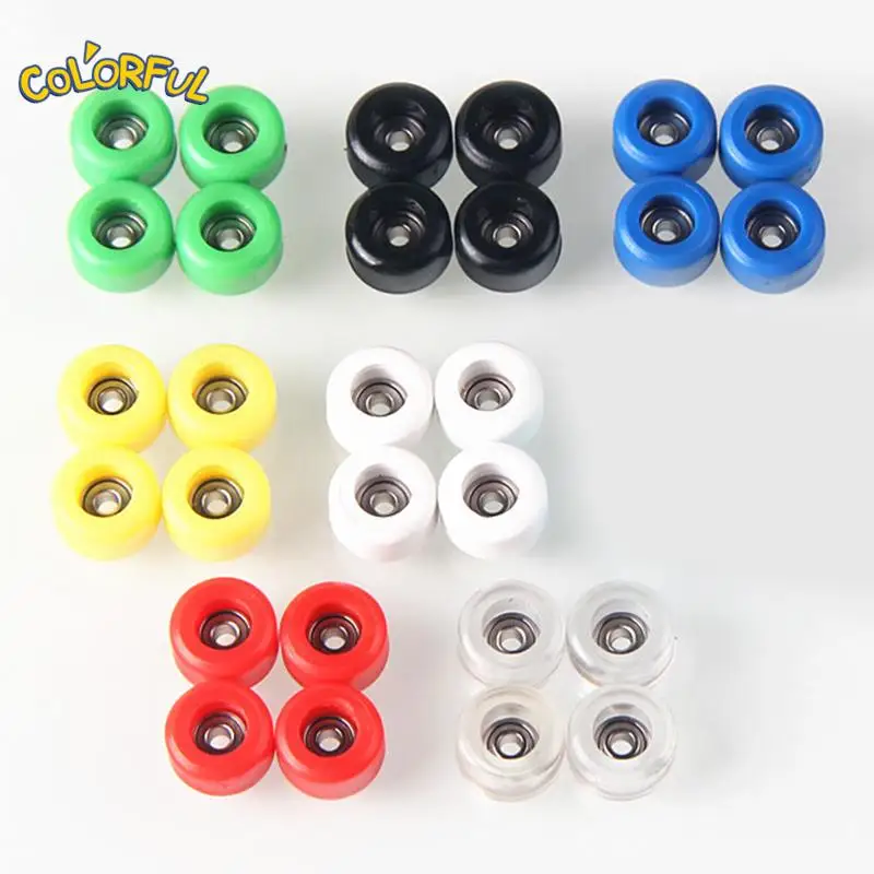 

4Pcs/Set New Urethane CNC Bearing Wheel For Wooden Fingerboard Wheels Arrivals Professional PU+Metal roda skate accesorios