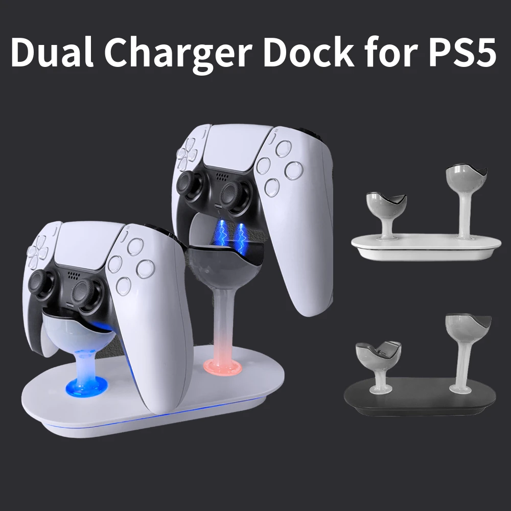 

Зарядное устройство для Sony PlayStation5 беспроводной контроллер Type-C двойная станция для быстрой зарядки док-станция для PS5 джойстик геймпады 2022