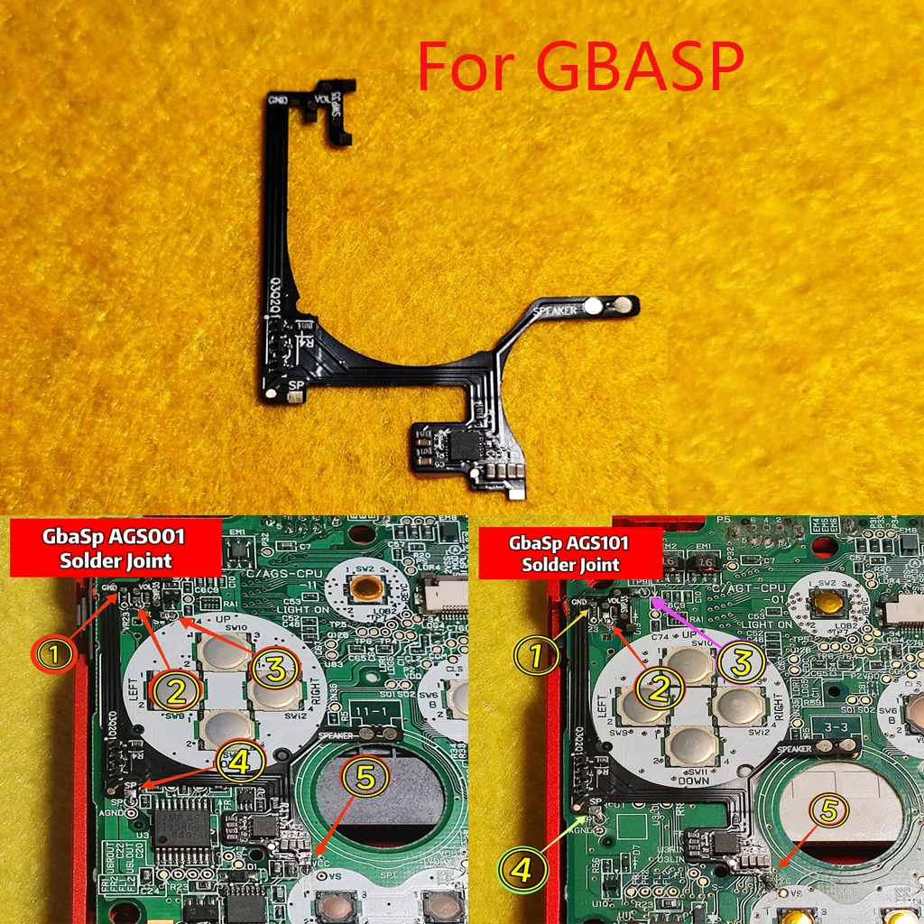 

For GameBoy Advance SP GBA SP AGS-001/101 Board Of Sound Audio Amplifier Enhancement Module AMP
