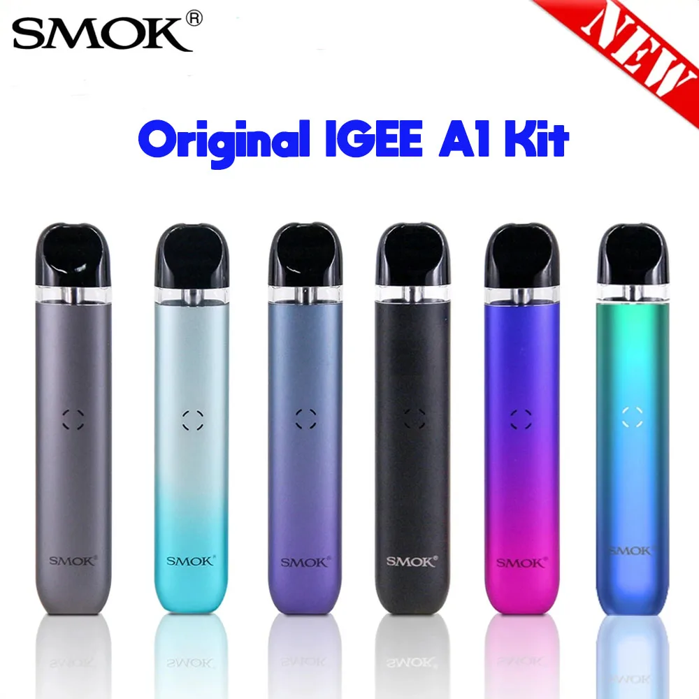 

New SMOK IGEE A1 Kit 14W Pod IGEE A1 Cartridge Vape 650mAh battery Electronic Cigarette with Meshed 0.9ohm Coil VS Solus 2 KIT