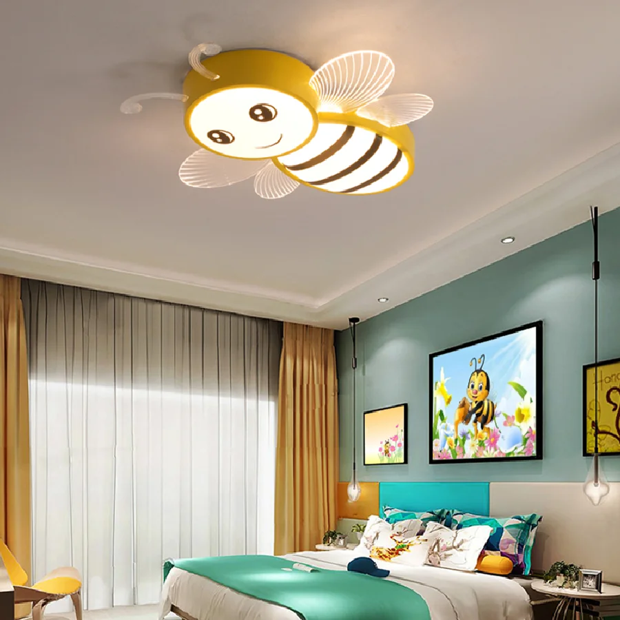 

Nordic bee home decoration salon bedroom decor smart led lamp lights for room dimmable ceiling light lamparas indoor lighting