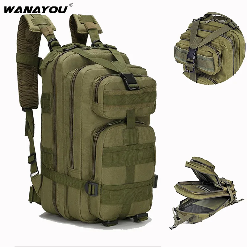 Mochila táctica Militar para hombre, morral de 20-25L para acampar al aire libre, Mochila de senderismo, Mochila Tatica Militar del ejército