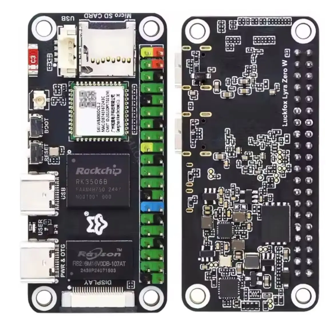 Фото Плата Luckfox Lyra Zero W RK3506B Rockchip на базе Linux для дисплеев MIPI/DSI, совместима с Raspberry Pi Zero. №1