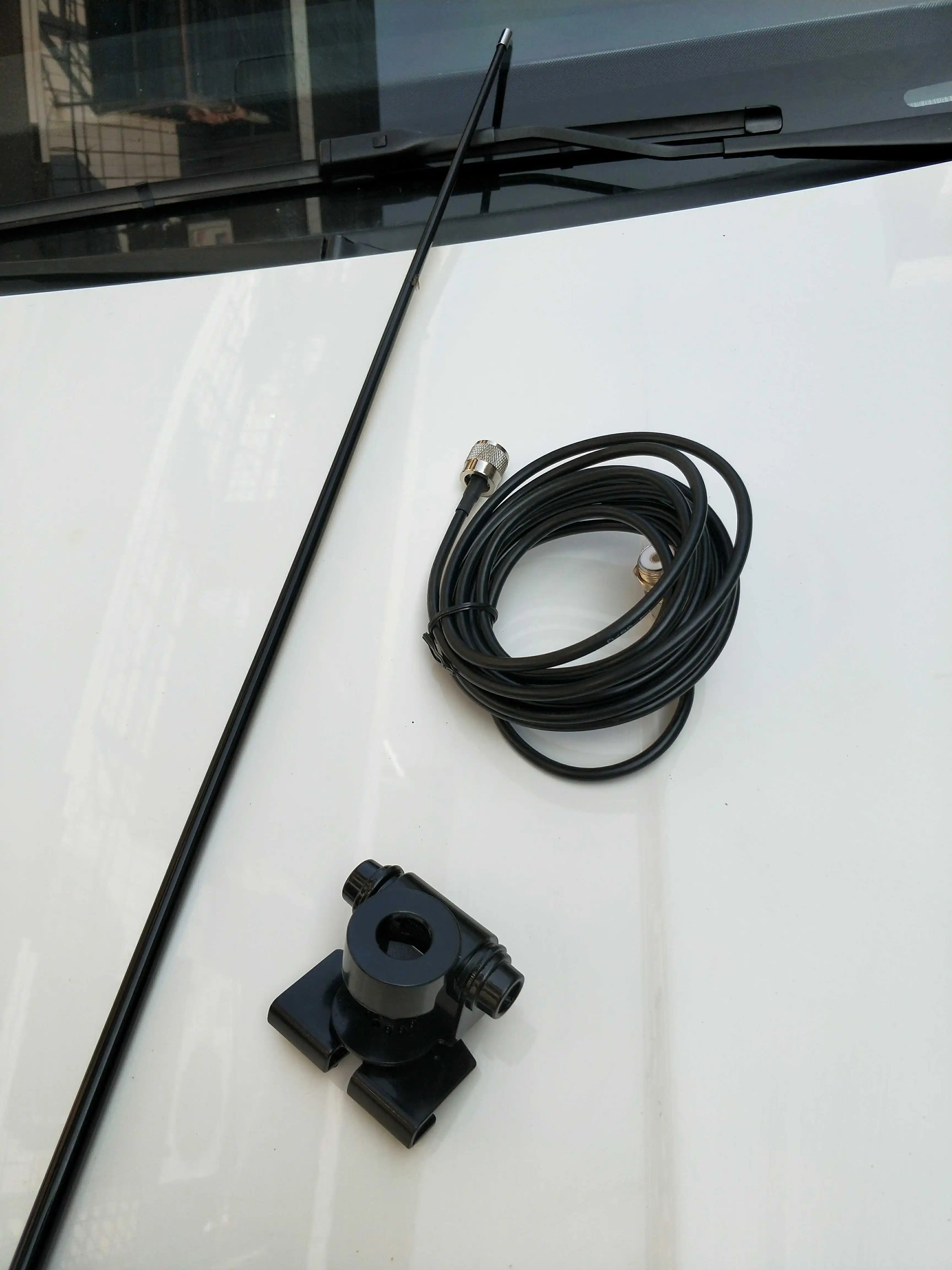 Dual band mobile amateur radio fiberglass whip antenna VHF144M UHF430M 136-174M 400-470M aerial