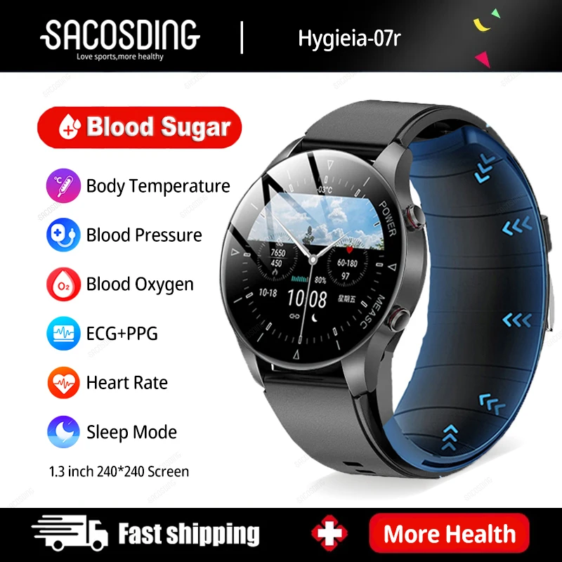 

Inflatable Strap Accurately Measure Blood Pressure Heart Rate Smart Watch Health Blood Sugar Body Temperature Monitor Smartwatch