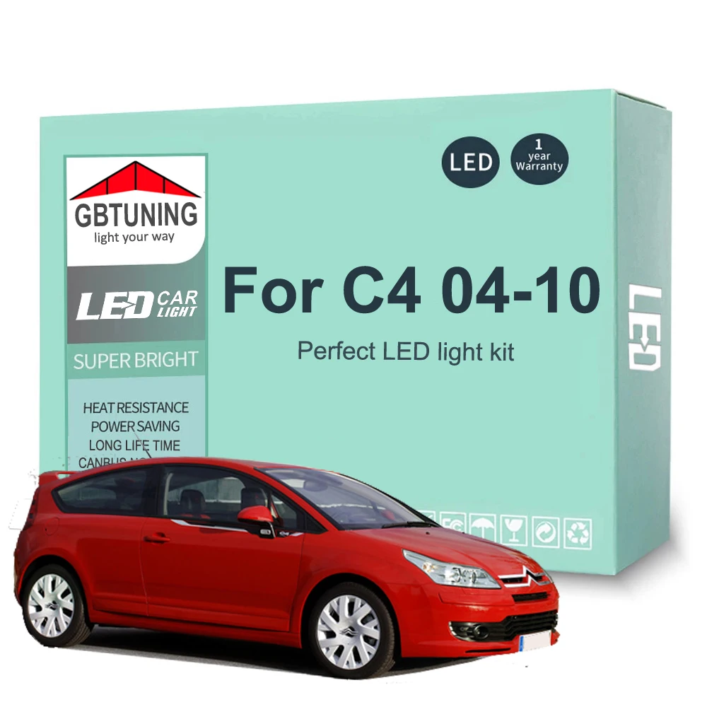 11 шт. автомобильные аксессуары для Citroen C4 2004 2005 2006 2007 2008 2009 2010 Canbus купольный
