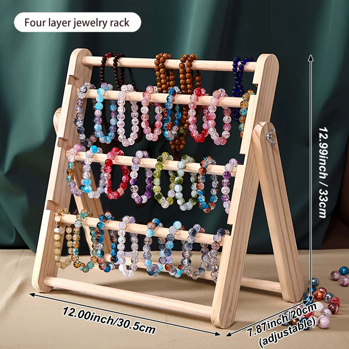 

Деревянная многоярусная подставка для браслетов