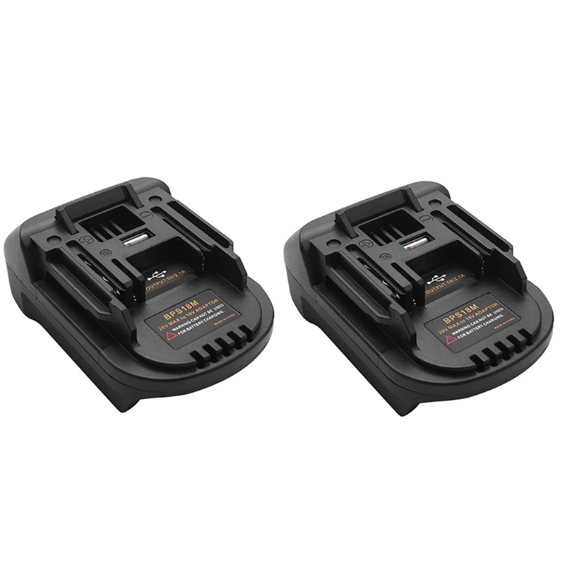 

Promotion! 2X Bps18m Battery Adapter For Black & Decker 20V Lithium Porter Cable 20V Lithium Battery For Makita Bl1830 18V Batte