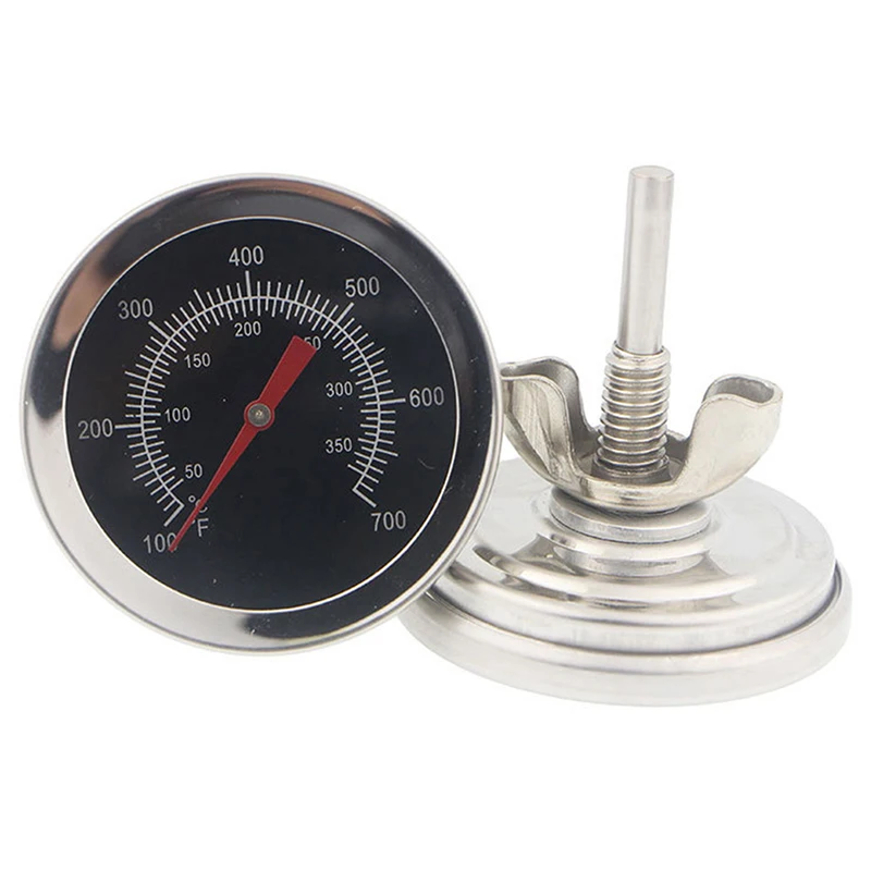 

Stainless Steel Oven Thermometers BBQ Smoker Pit Grill Bimetallic Thermometer Temp Gauge With Dual Gage 500 Degree Cooking Tools