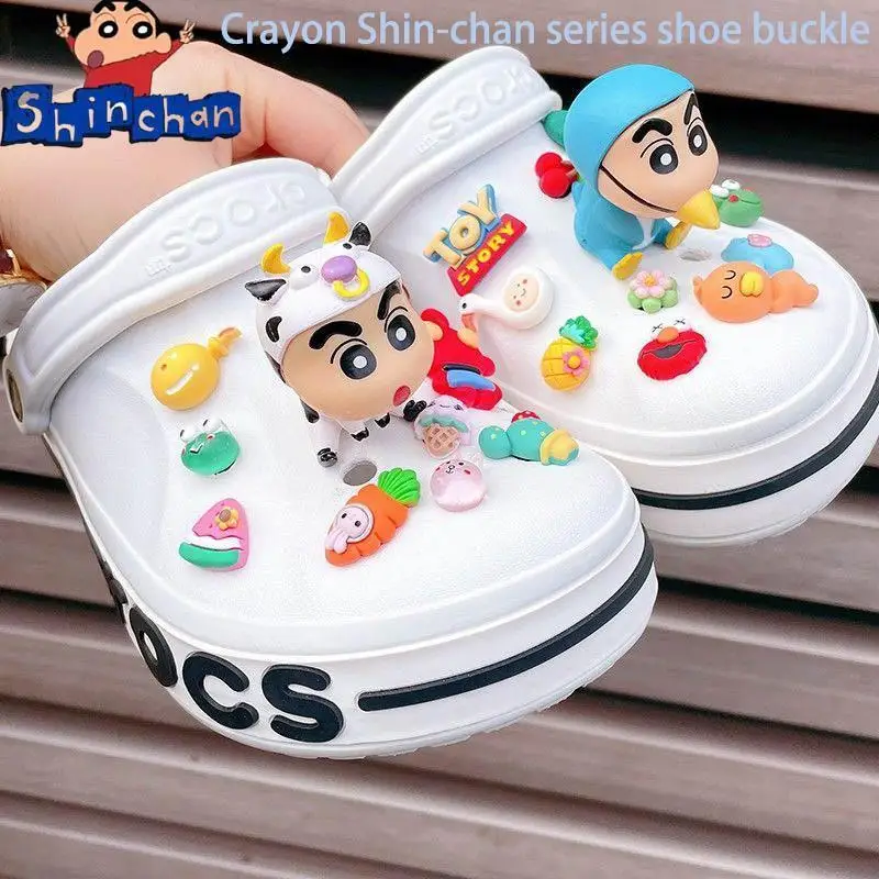 

Crayon Shin-Chan Shoe Buckle Clogs Detachable Accessories Sandals Decorate Diy Shoe Flower Creativity Simple Girlfriend Gift