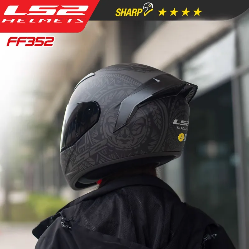 Оригинальный мотоциклетный шлем LS2 FF352 Capacete анфас для мужчин и женщин с большим