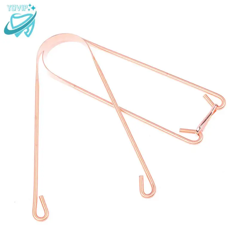 

Copper Tongue Scraper Toothbrush Dental Oral Hygiene Mouth Cleaner Suitable For Both Children And Adults Health Care Tool 1pc