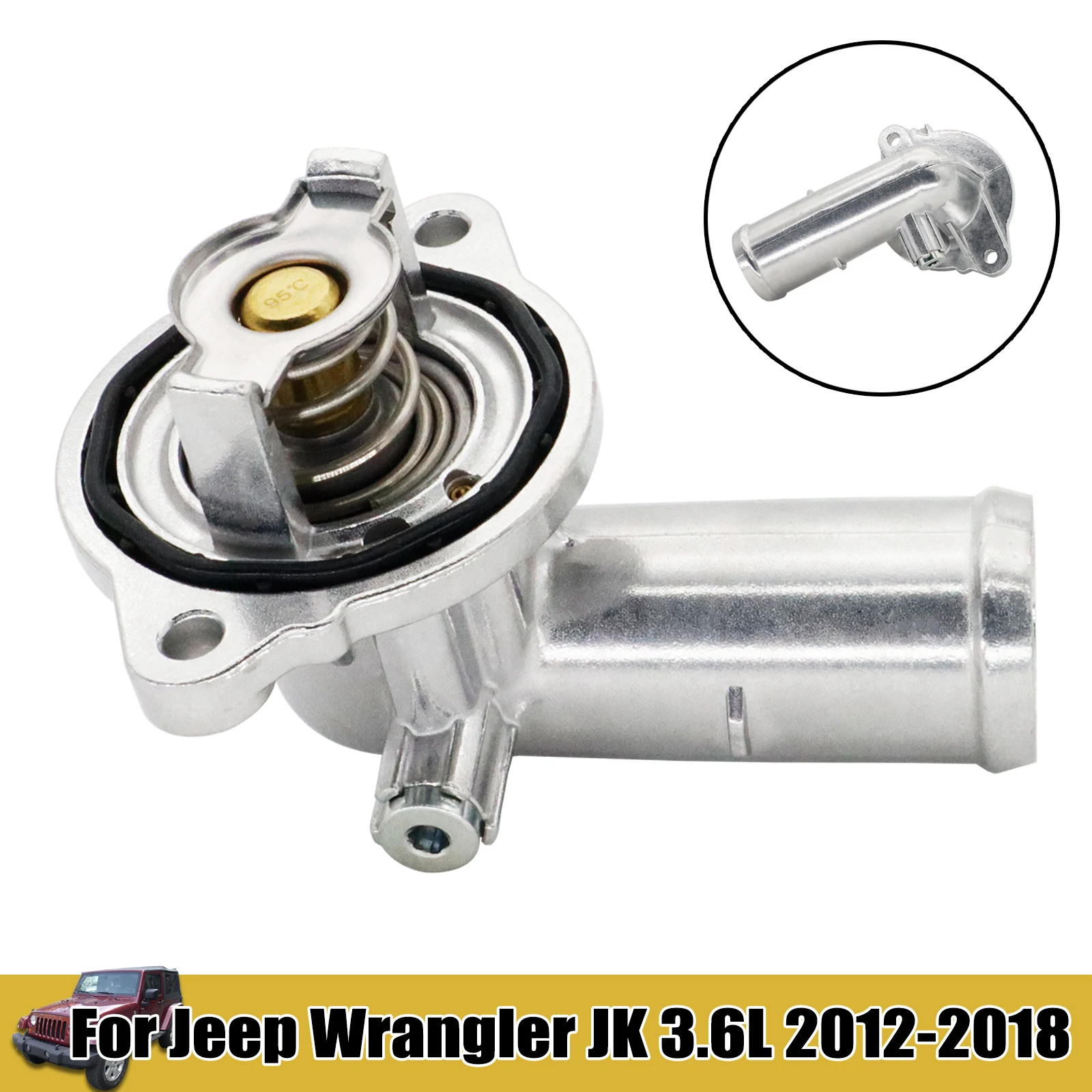 

Корпус термостата в сборе для Dodge Durango WD 2011-2023 Jeep Grand Cherokee WK 2011-2020 Jeep Wrangler JK 2012-2018 3,6l, новинка