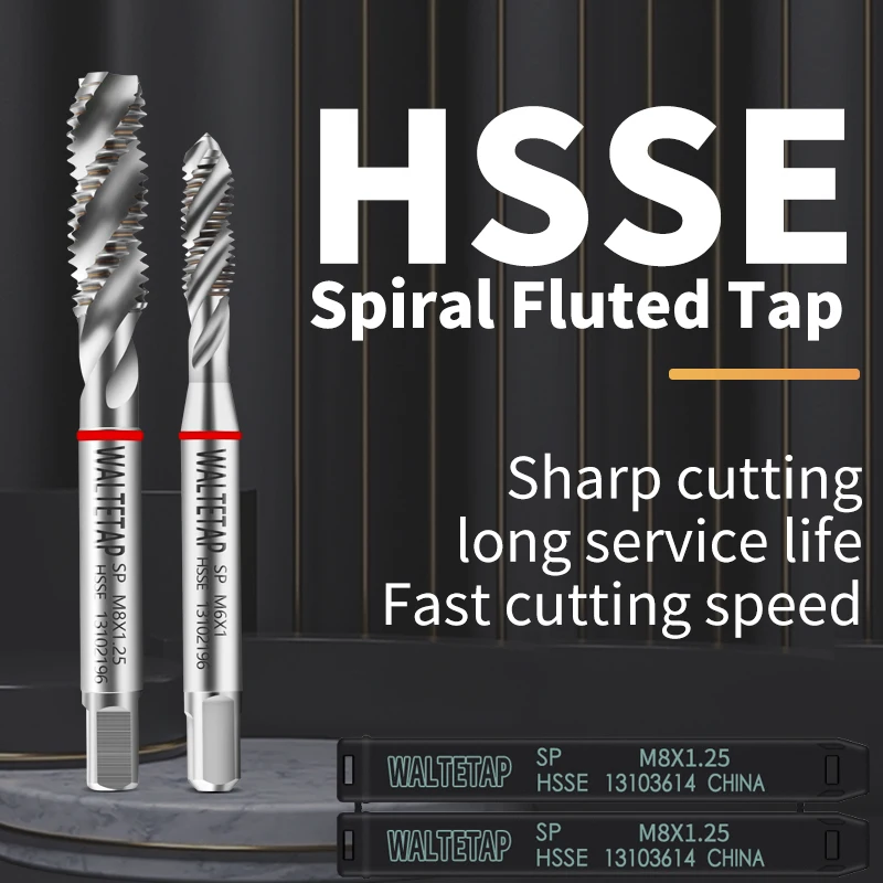 

WALTETAP HSSE, спиральный рифленый кран M2 M2 M2, 5 M3 M4 M5 M6 M8 M10 M12 M14 M16 M18 M20
