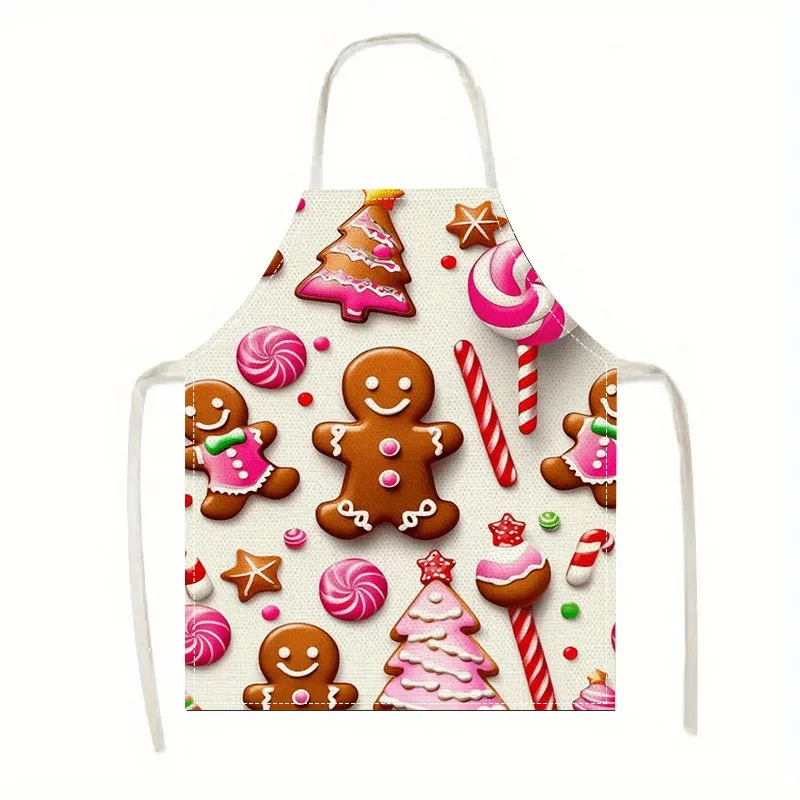 

Праздничный рождественский фартук из пряников и конфет — идеально подходит для праздничной кулинарии! Противообрастающий фартук новогоднее украшение для дома