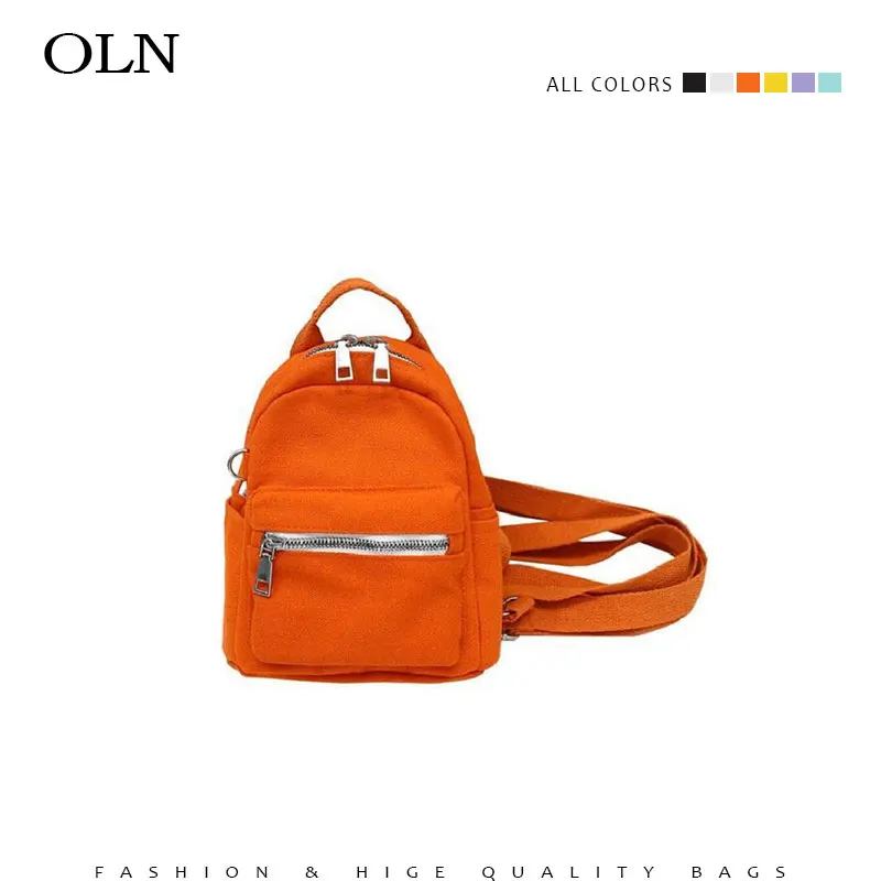 

Холщовый мини-рюкзак для девочек, оранжевый, синий, фиолетовый тканевый кошелек, сумка для телефона, маленький рюкзак для женщин, новинка 2022