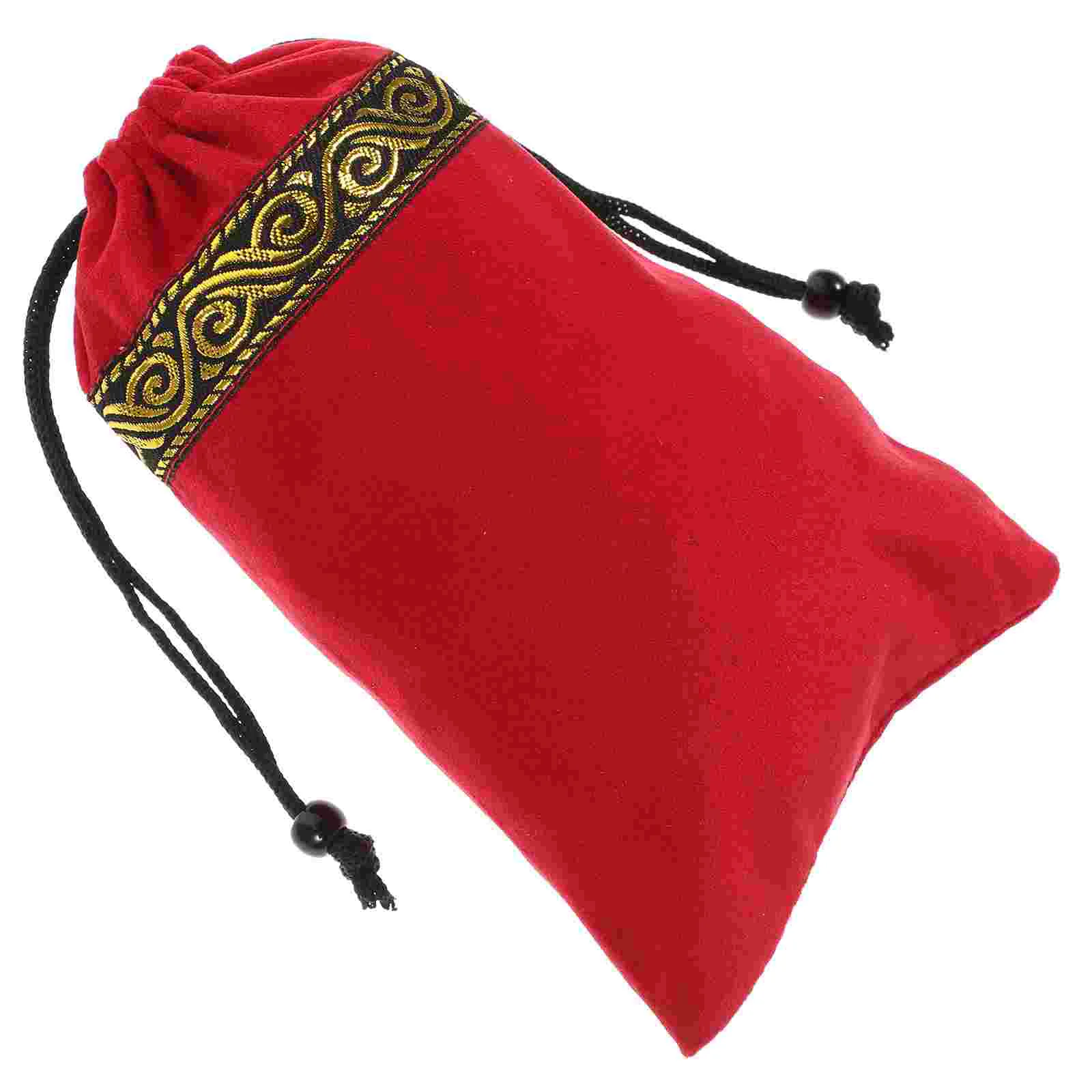 

Tarot Drawstring Jewelry Pouch Dice Storage Rune Fabric Gift Pouches Holiday Chinese Present Candy Treat Rustic Packing Wrapping