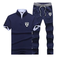 m 5xl t shirt pants spring and summer new short sleeved suit loose leisure sports two piece mens trousers suit
