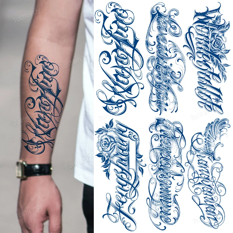 8 шт./партия, временные тату-наклейки, 15 дней