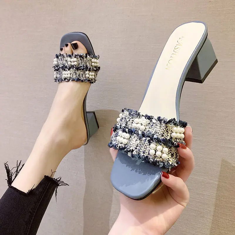 

Wedge Sandals for Ladies Stripper Shoes High Heels Chinelos Flip Flop Fashion Beach Slippers Women Sandal Women's Designer Heel