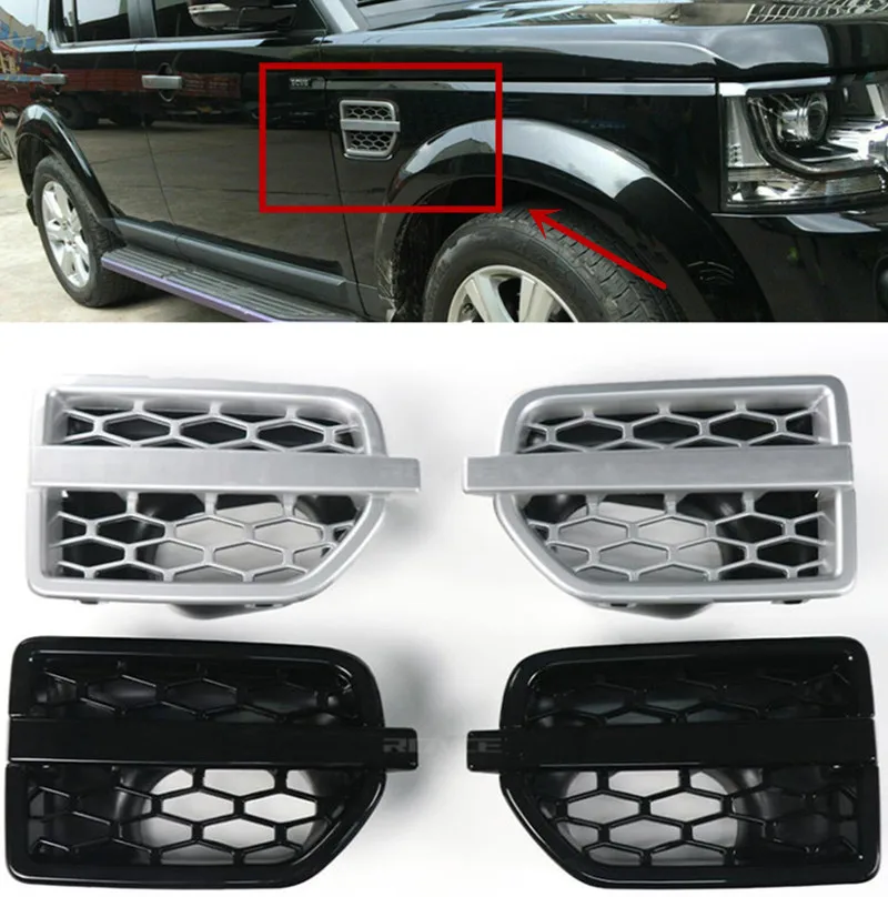 

1 пара Автомобильная Передняя вентиляционная решетка, боковое крыло, решетка вентиляции для Land Rover LR4 Discovery IV 2010 2011 2012 2013 2014 2015 2016