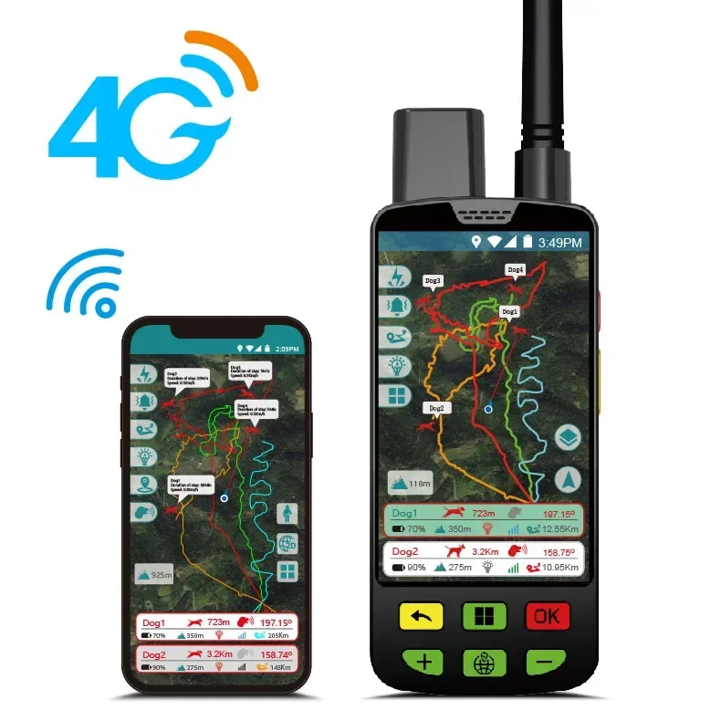 Фото Водонепроницаемый GPS-трекер для домашних животных 2026ESEEK с Wi-Fi и 4G, ошейник для отслеживания охотничьих собак №4