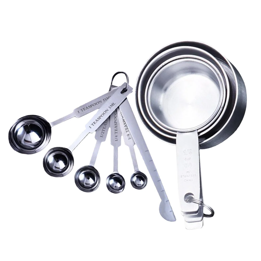 

Measuring Spoons Spoon Stainless Steel Cooking Measure Cup Cupsset Coffee Teaspoon Metal Mesururing Kitchen Scoops Measurements